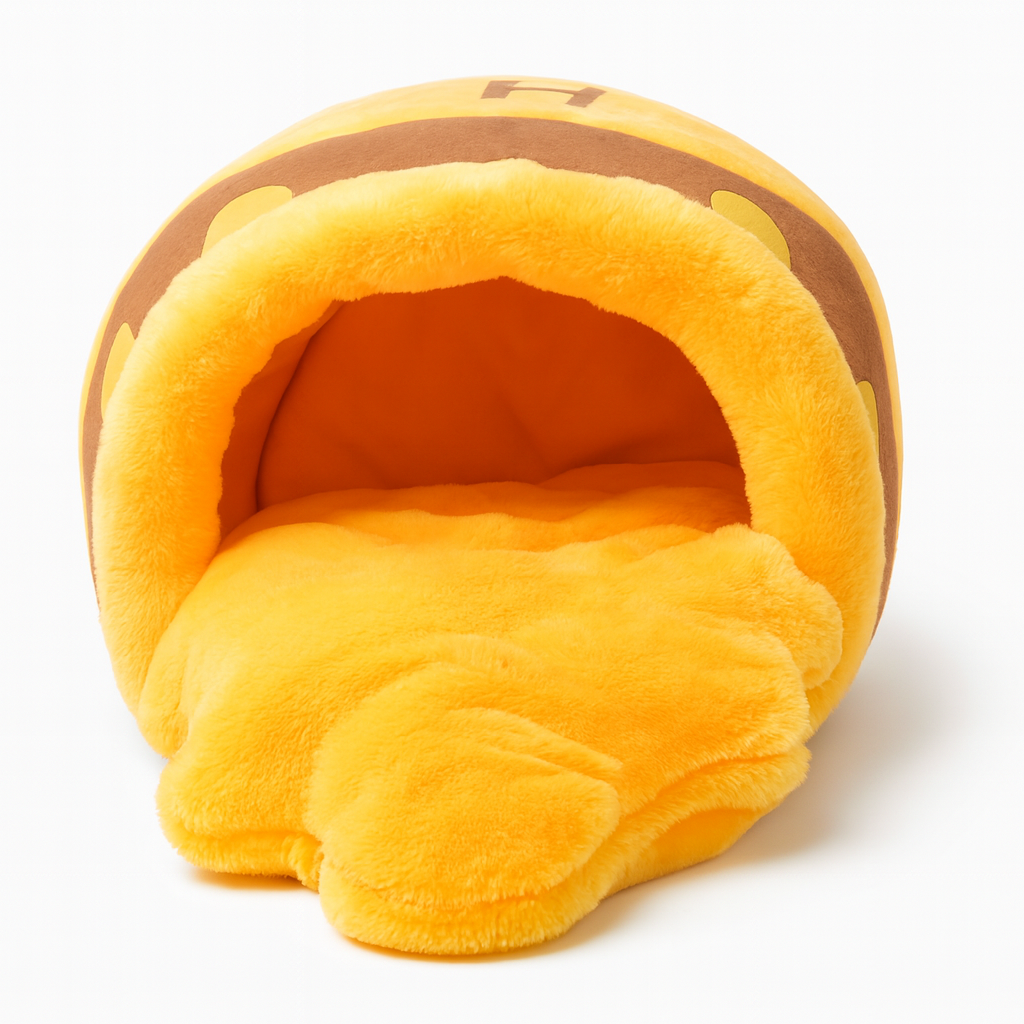 Cozy Honey Jar Cat Bed