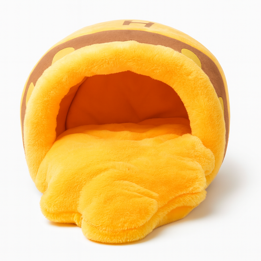 Cozy Honey Jar Cat Bed