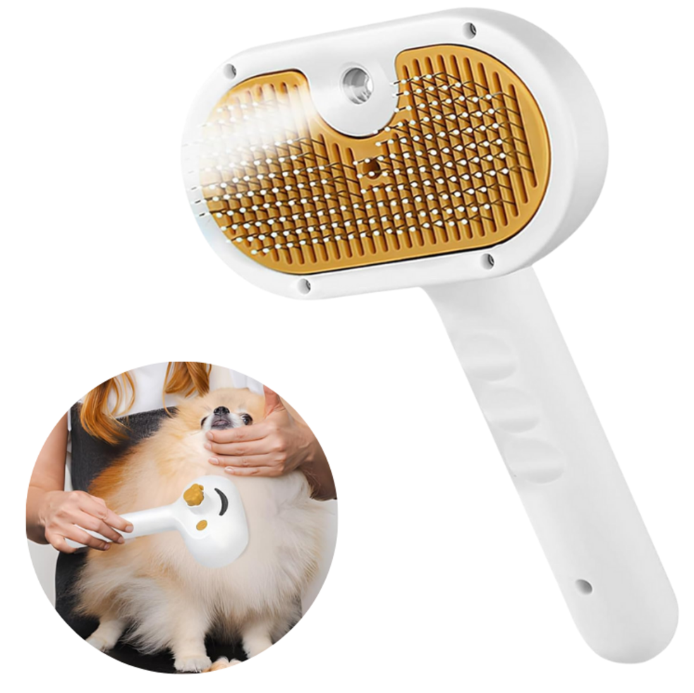 Pet Grooming Benefits — Steam Brush Removes Dead Hair and Improves Coat Health for Cats and dog