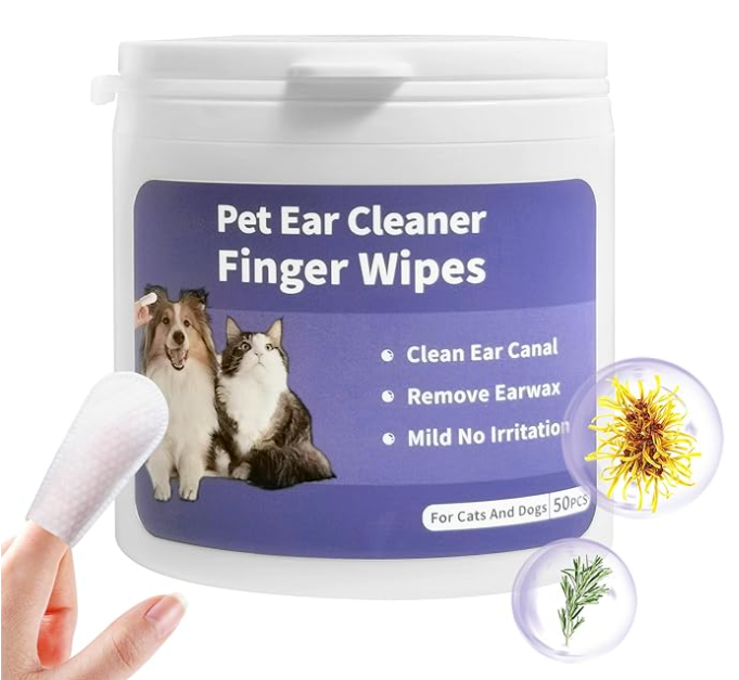 Pet Steam Brush Set with Ear Cleaner Finger Wipes — Safe Grooming Kit for Cats and Dogs