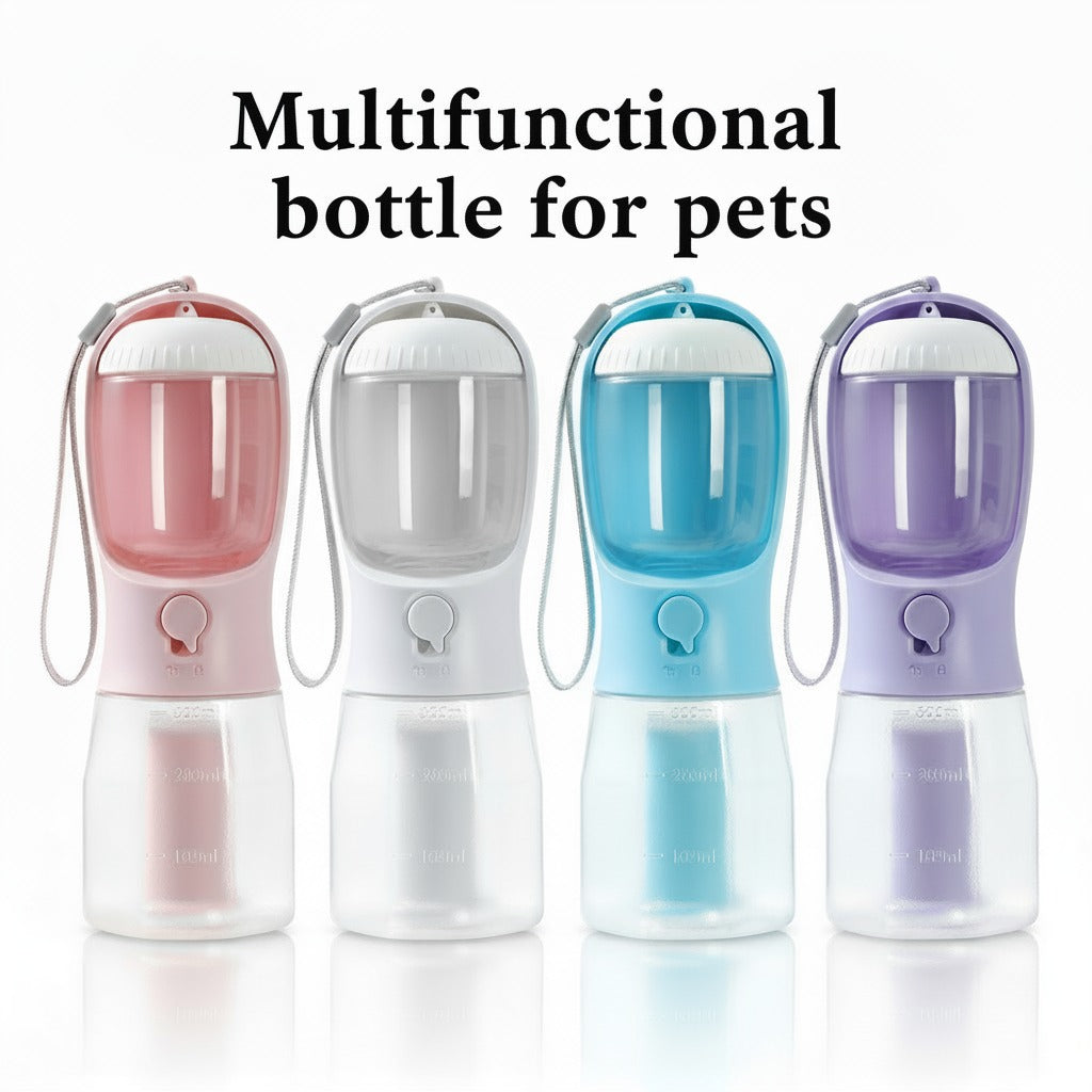 Portable 3-in-1 Dog Bottle